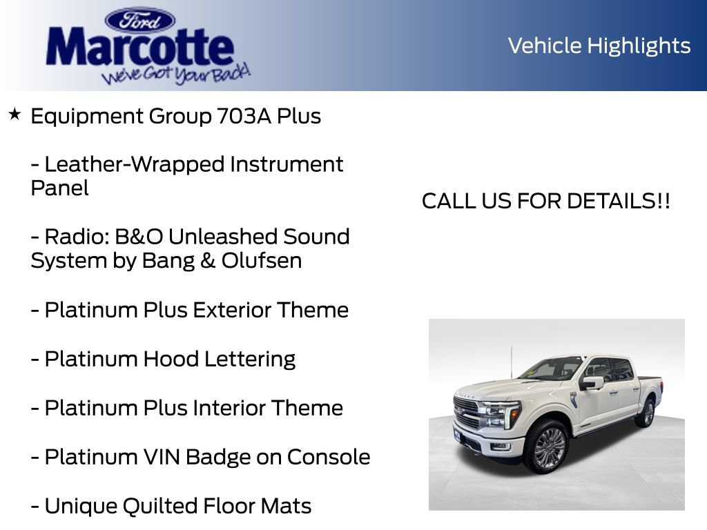 Certified 2024 Ford F150 Platinum w/ Equipment Group 703A Plus AWD/4WD image 15