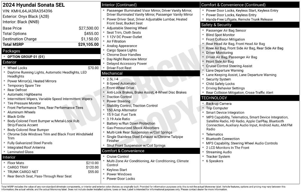 Used 2024 Hyundai Sonata SEL FWD image 3