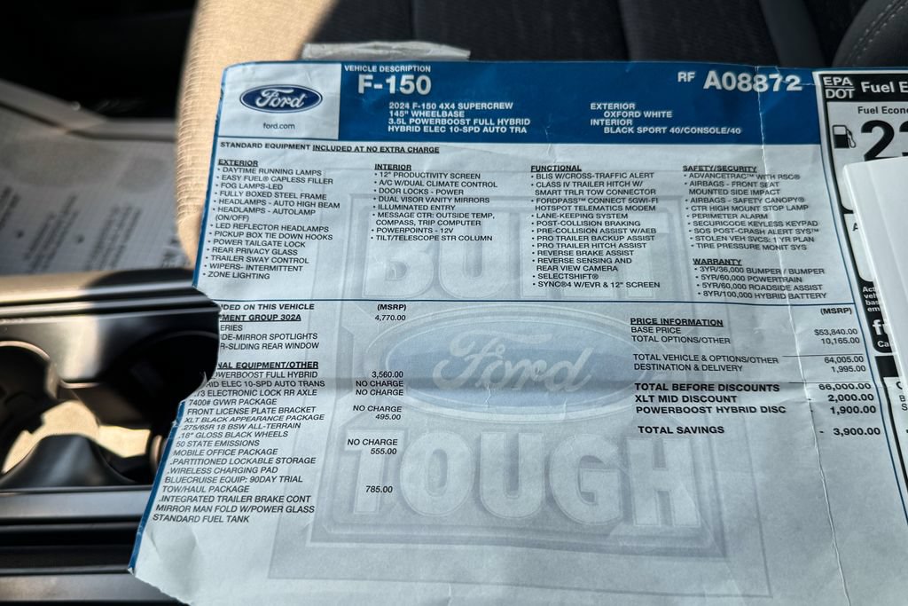 Certified 2024 Ford F150 XLT w/ Equipment Group 302A MID AWD/4WD image 41
