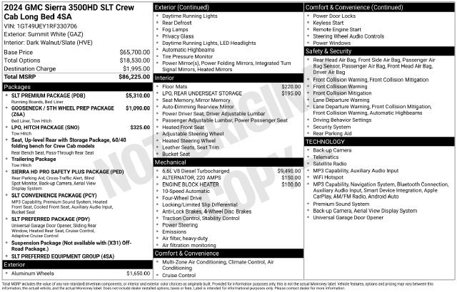 Used 2024 GMC Sierra 3500 SLT w/ SLT Premium Package AWD/4WD image 28