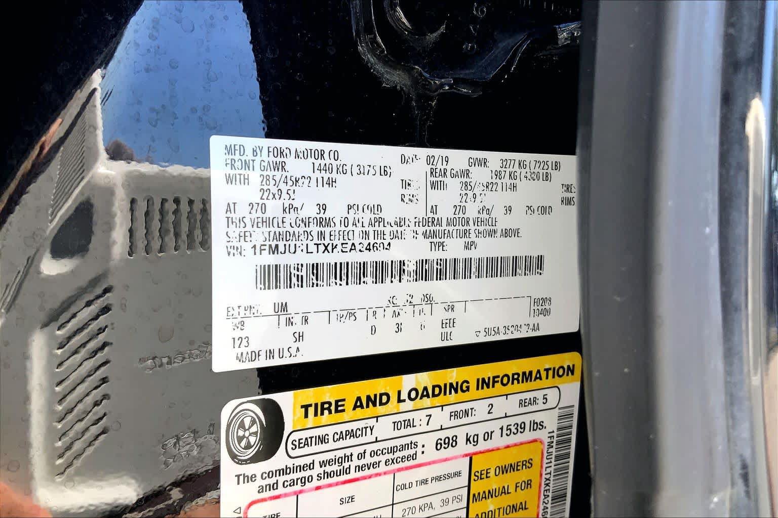 Certified 2019 Ford Expedition Platinum RWD image 70