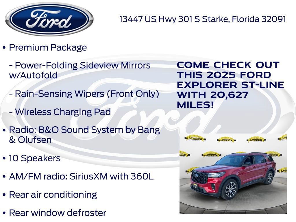 Certified 2025 Ford Explorer ST-Line w/ Premium Package image 22