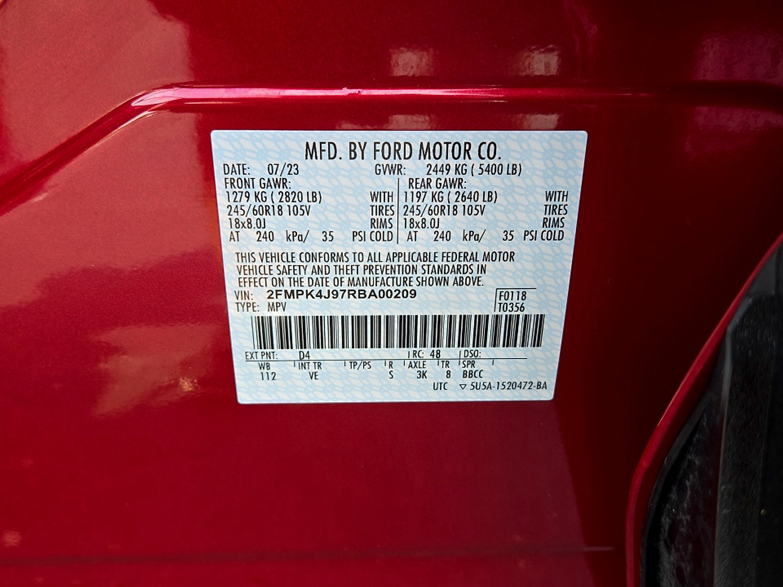 Certified 2024 Ford Edge SEL w/ Convenience Package AWD/4WD image 25