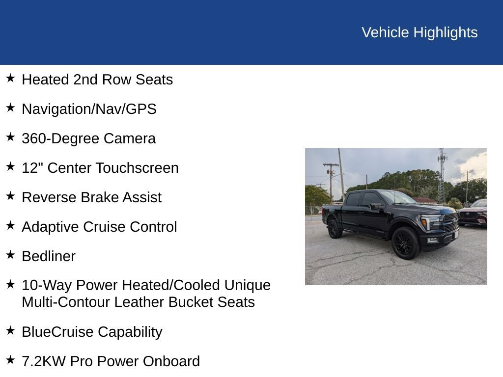 Certified 2025 Ford F150 Platinum w/ FX4 Off-Road Package AWD/4WD image 33