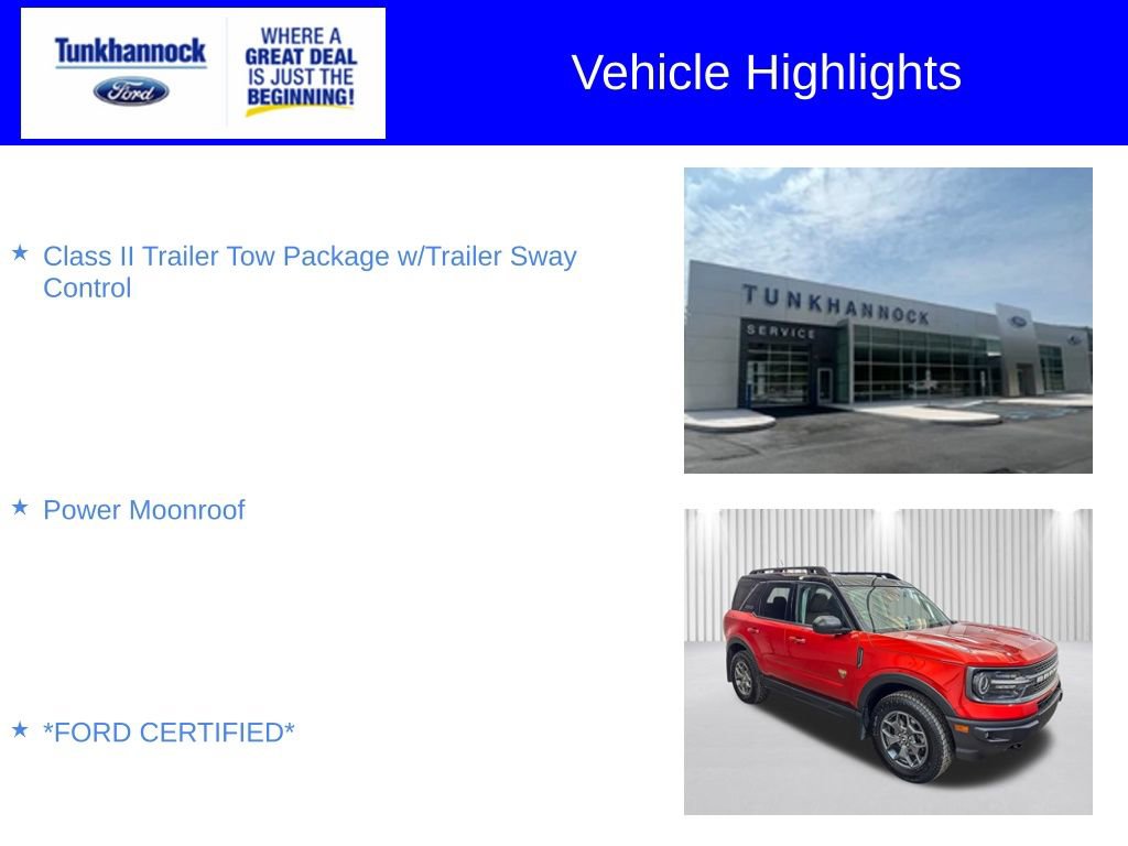 Certified 2022 Ford Bronco Sport Badlands w/ Premium Package AWD/4WD image 6