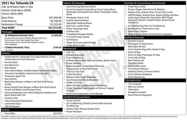 Used 2021 Kia Telluride EX w/ EX Premium Package image 19