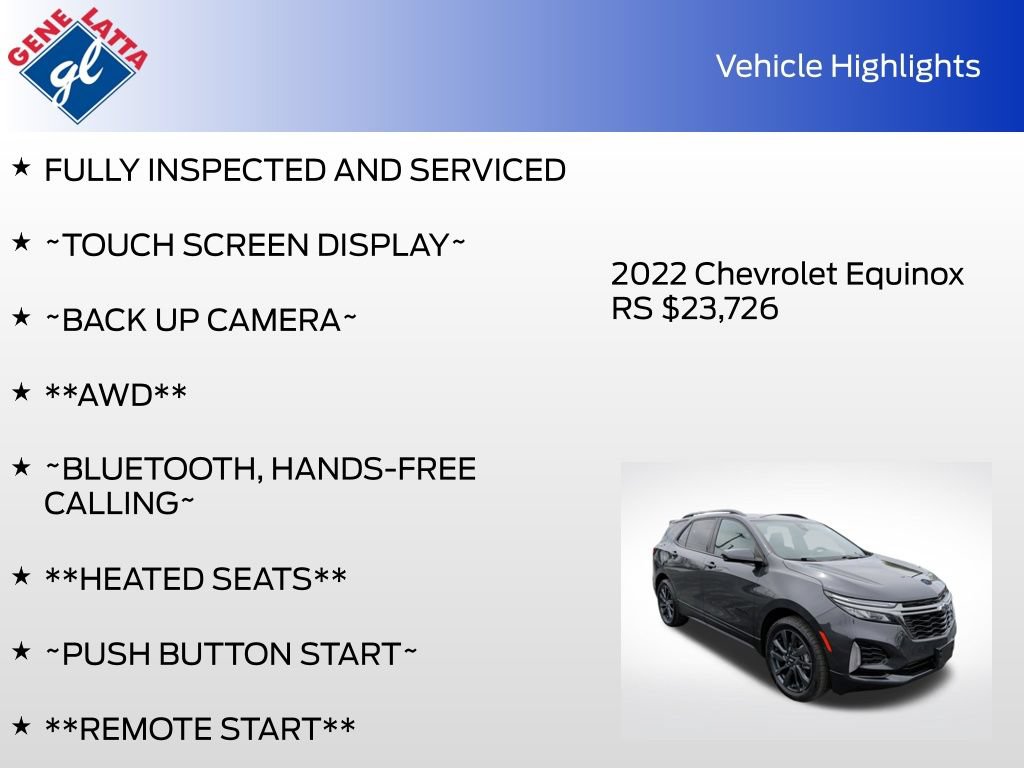 Used 2022 Chevrolet Equinox RS AWD/4WD image 32
