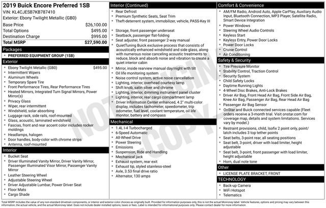 Used 2019 Buick Encore Preferred image 11