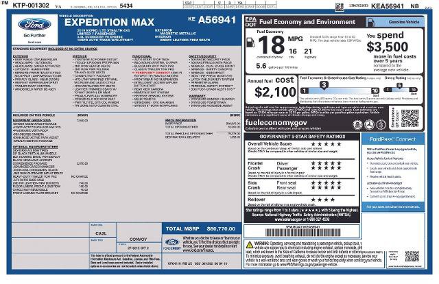 Certified 2019 Ford Expedition Max Limited w/ Equipment Group 303A AWD/4WD image 32