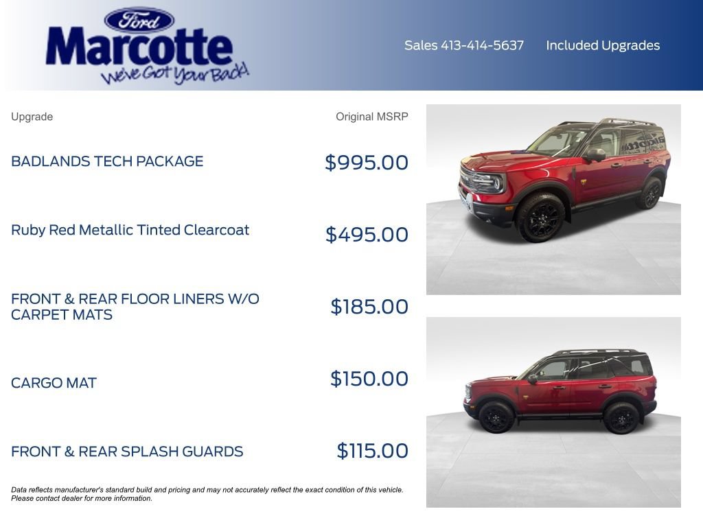 Certified 2025 Ford Bronco Sport Badlands w/ Badlands Tech Package AWD/4WD image 4