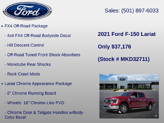 Certified 2021 Ford F150 Lariat w/ Equipment Group 502A High AWD/4WD image 18