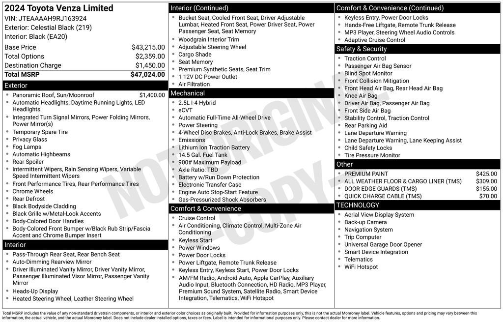 Used 2024 Toyota Venza Limited image 34
