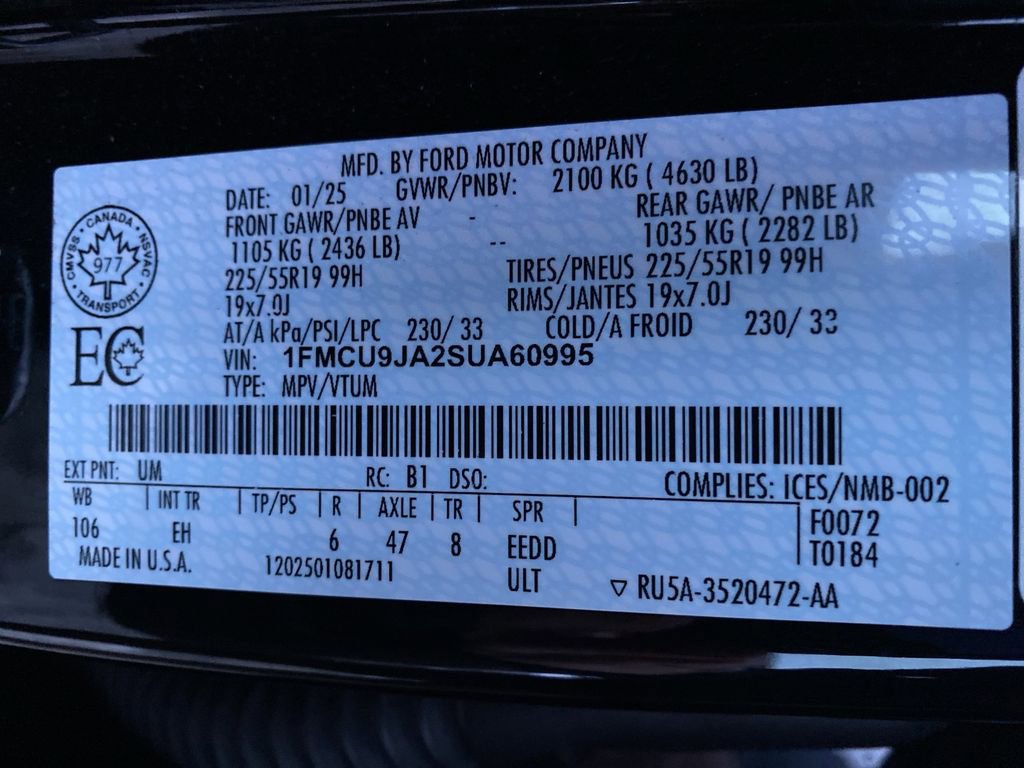 Certified 2025 Ford Escape Platinum image 49