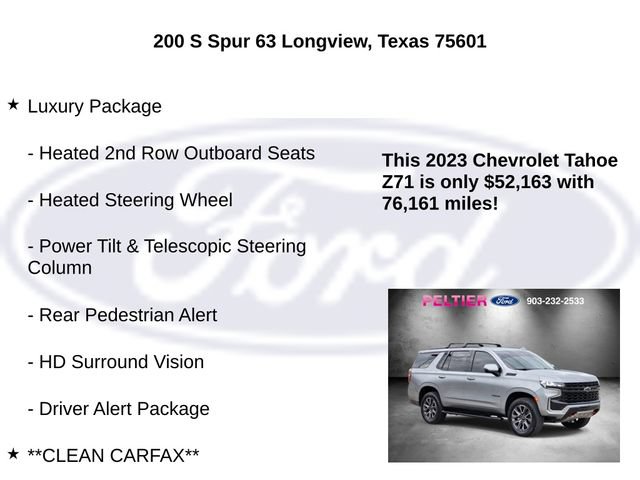 Used 2023 Chevrolet Tahoe Z71 w/ Luxury Package AWD/4WD image 25