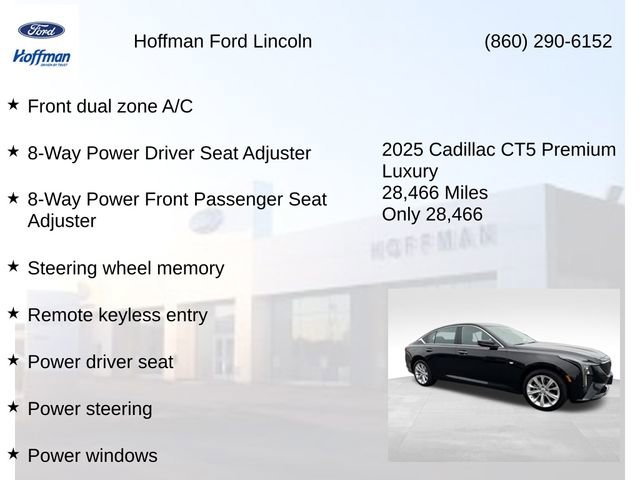 Used 2025 Cadillac CT5 Premium Luxury w/ Sun And Sound Package AWD/4WD image 15