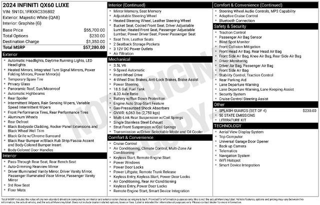 Used 2024 INFINITI QX60 Luxe FWD image 5