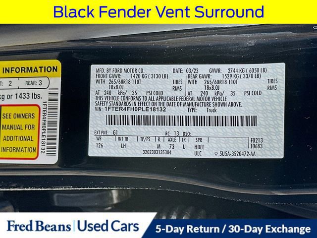 Certified 2023 Ford Ranger XLT w/ Equipment Group 301A Mid image 34