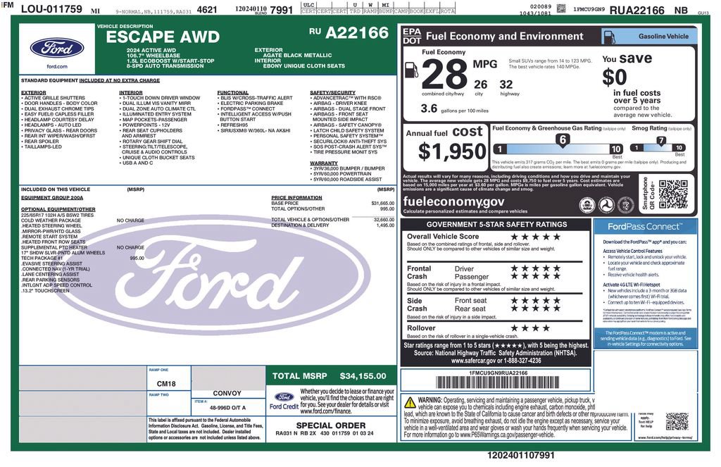 Certified 2024 Ford Escape Active w/ Tech Pack #1 AWD/4WD image 26