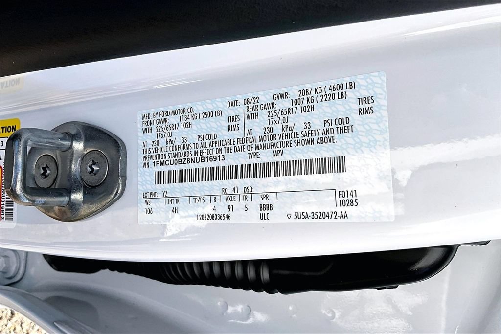 Certified 2022 Ford Escape SE FWD image 35