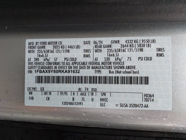 Certified 2024 Ford Transit 350 XLT AWD/4WD image 25