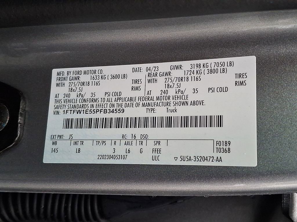 Certified 2023 Ford F150 Tremor w/ Trailer Tow Package image 29