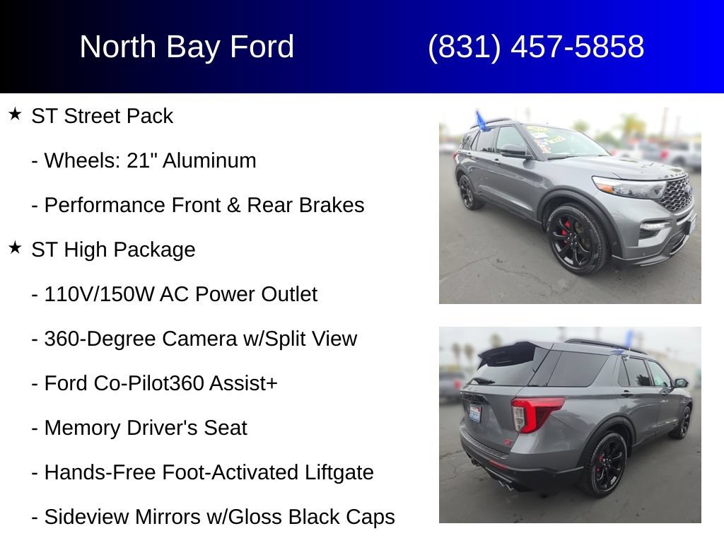 Certified 2021 Ford Explorer ST w/ Equipment Group 401A AWD/4WD image 8