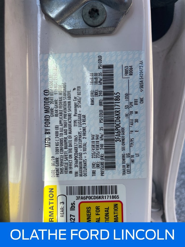Certified 2019 Ford Fusion SEL FWD image 22
