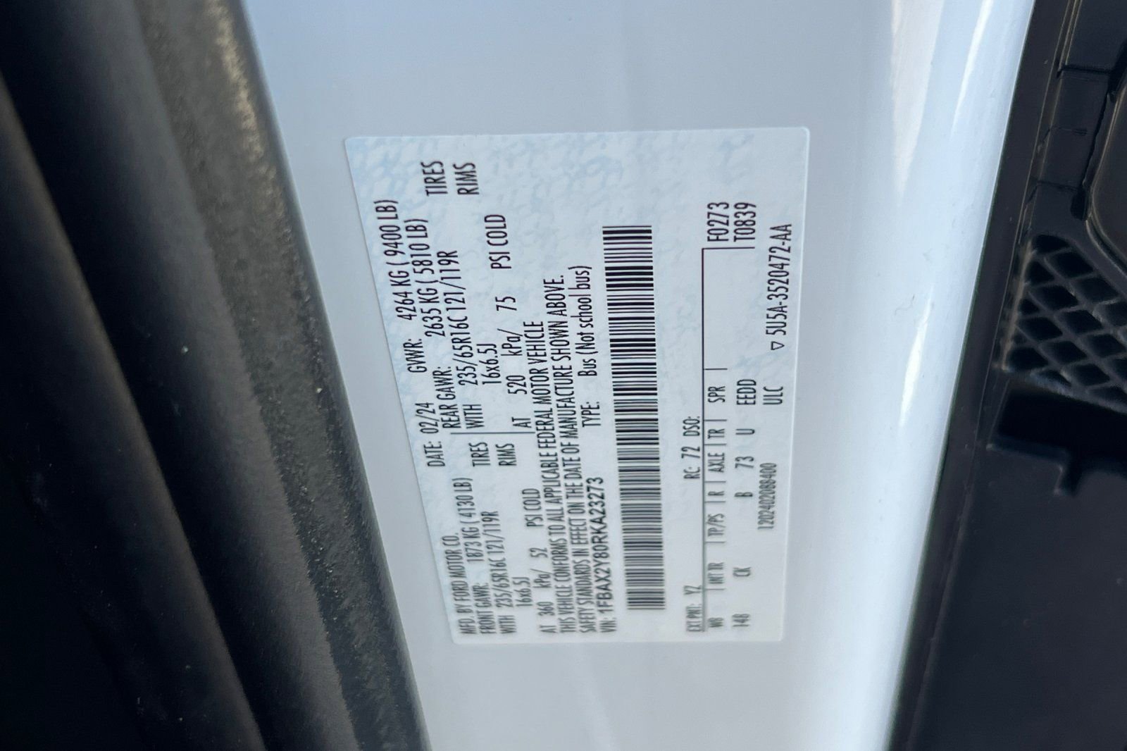 Certified 2024 Ford Transit 350 XLT RWD image 27