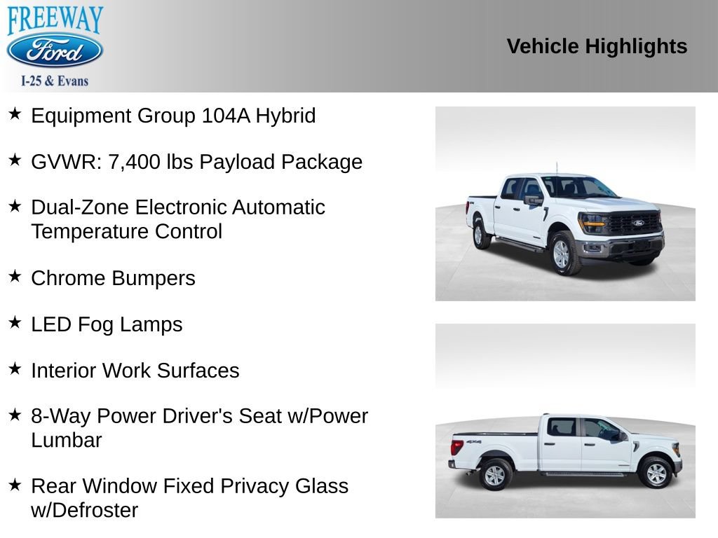 Certified 2025 Ford F150 XL w/ Equipment Group 104A Hybrid image 4
