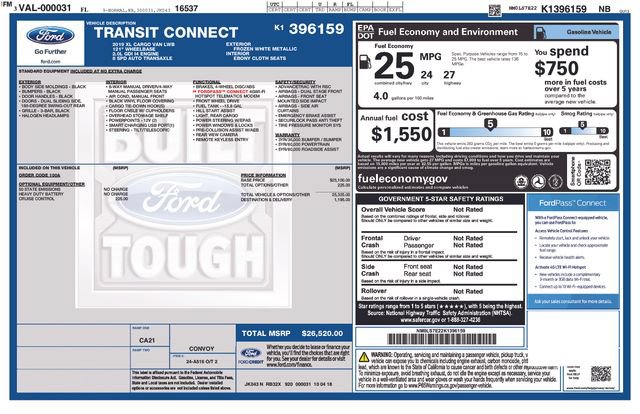 Certified 2019 Ford Transit Connect XL FWD image 41