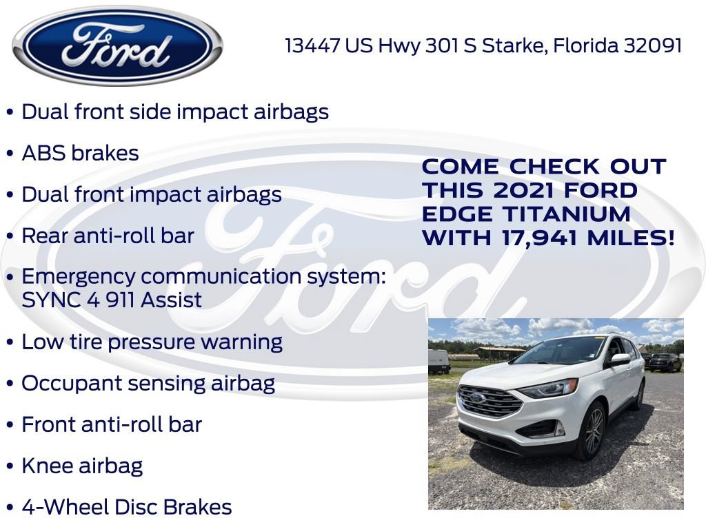 Certified 2021 Ford Edge Titanium FWD image 30