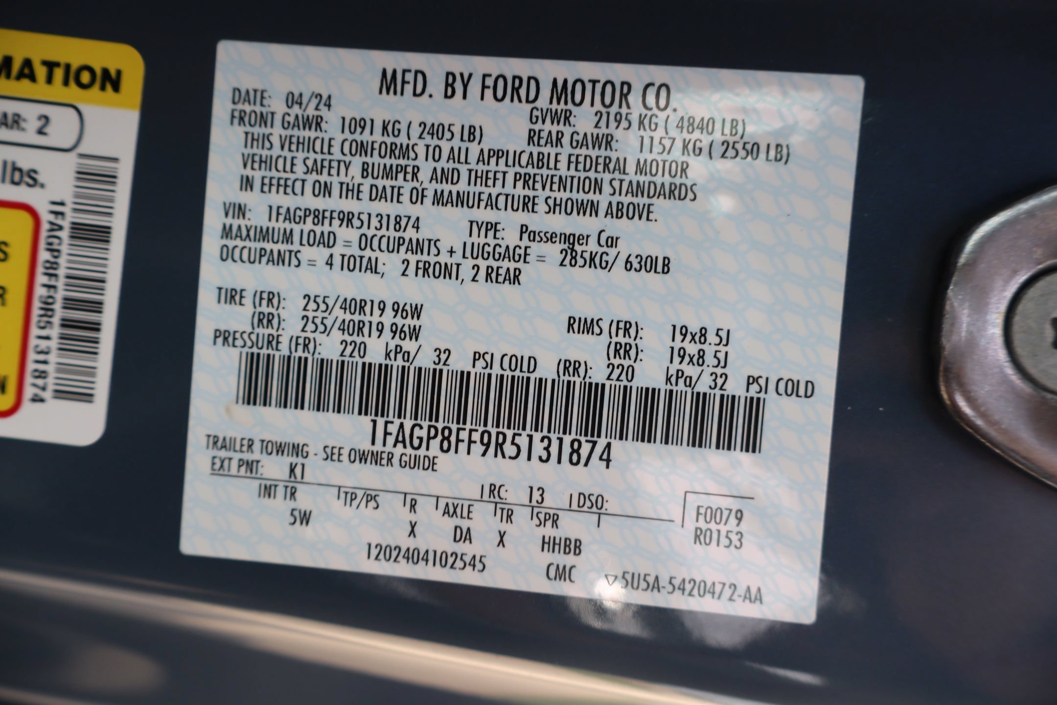 Certified 2024 Ford Mustang GT Premium RWD image 28