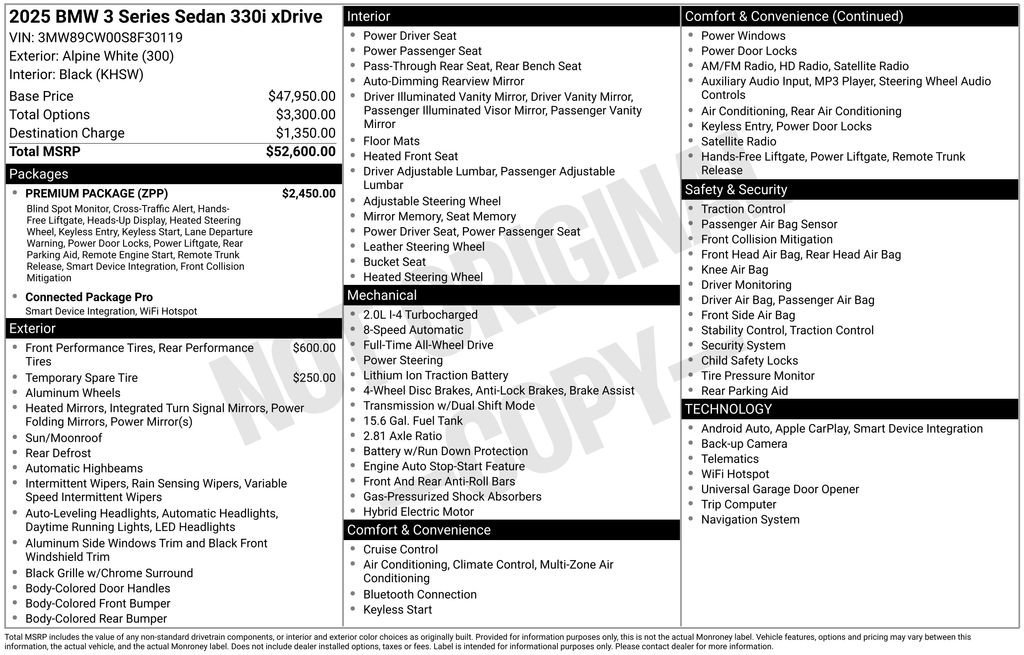 Used 2025 BMW 330i xDrive Sedan w/ Premium Package image 9