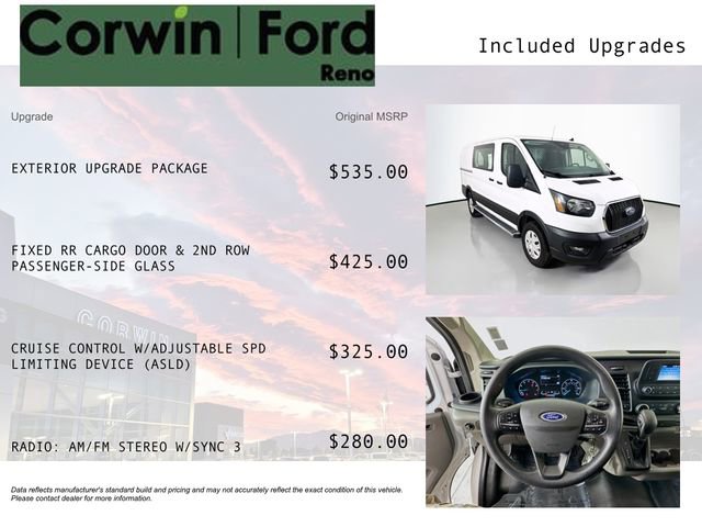 Certified 2023 Ford Transit 250 Low Roof w/ Exterior Upgrade Package RWD image 3