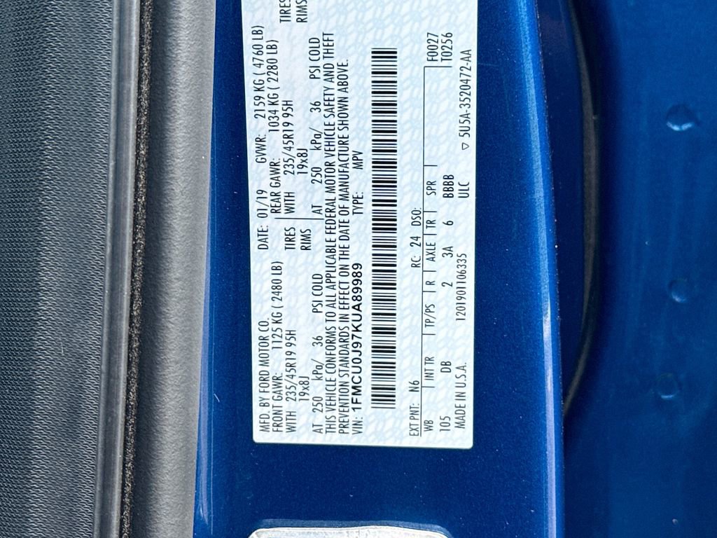 Certified 2019 Ford Escape Titanium FWD image 35