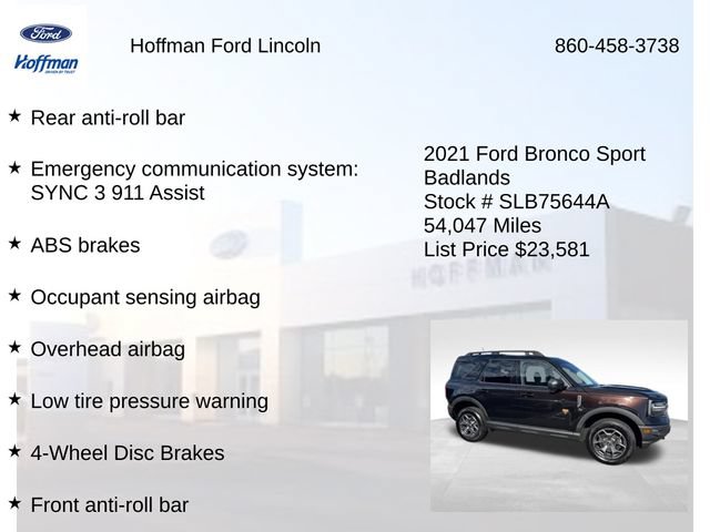 Certified 2021 Ford Bronco Sport Badlands w/ Badlands Package AWD/4WD image 30