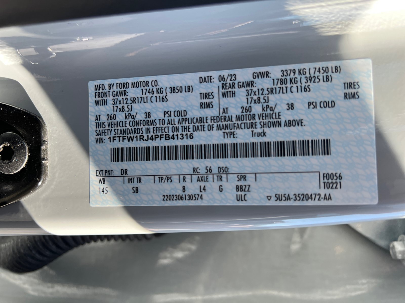 Certified 2023 Ford F150 Raptor w/ Equipment Group 802A Raptor R AWD/4WD image 34