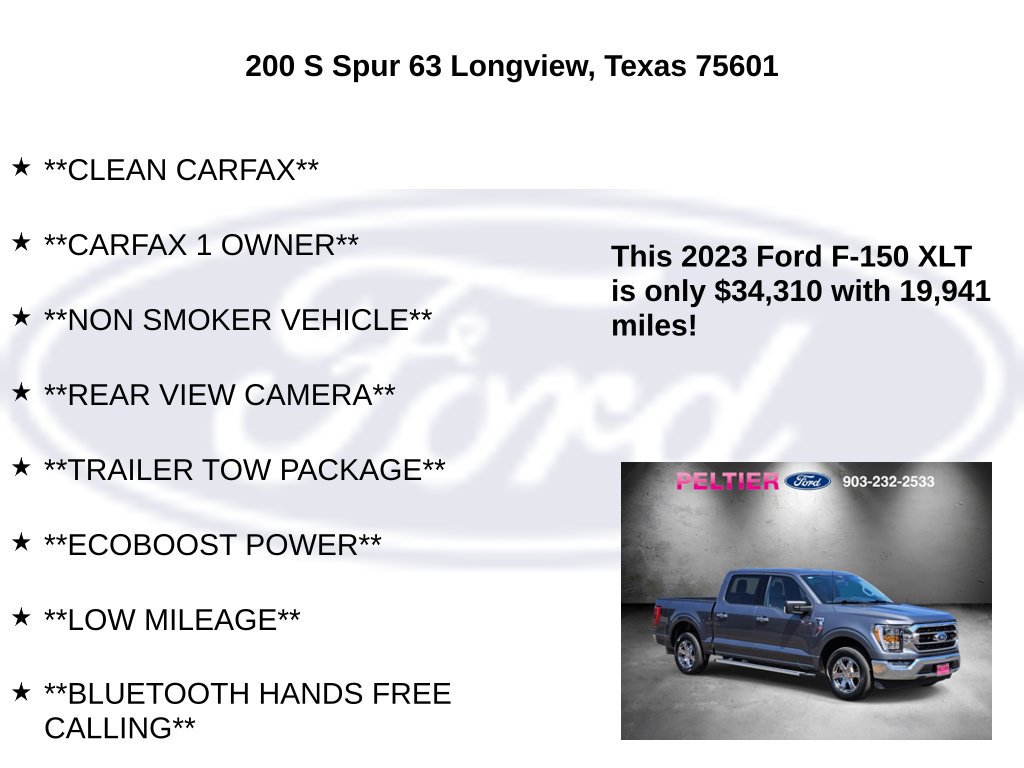 Certified 2023 Ford F150 XLT w/ Equipment Group 302A High RWD image 5