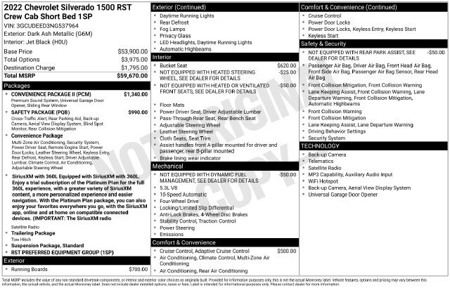 Used 2022 Chevrolet Silverado 1500 RST w/ Convenience Package II AWD/4WD image 7