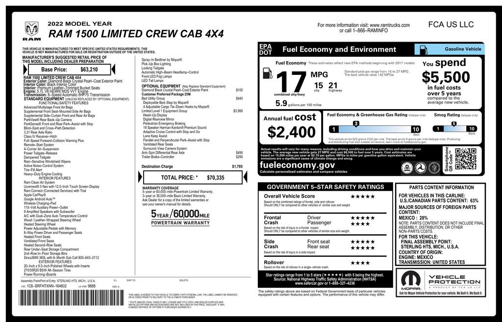 Used 2022 RAM 1500 Limited AWD/4WD image 3