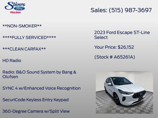 Certified 2023 Ford Escape ST-Line Select w/ Tech Pack #2 AWD/4WD image 28