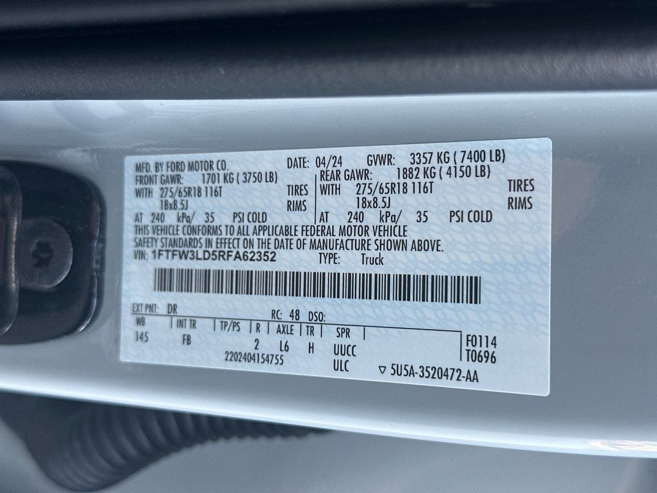 Certified 2024 Ford F150 XLT w/ Equipment Group 302A MID AWD/4WD image 34