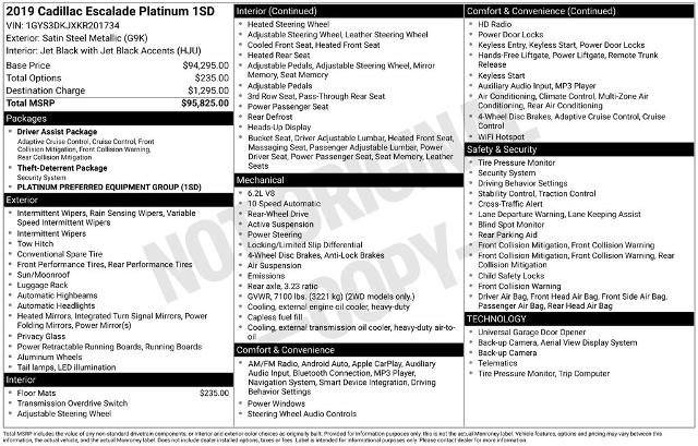 Used 2019 Cadillac Escalade Platinum image 6