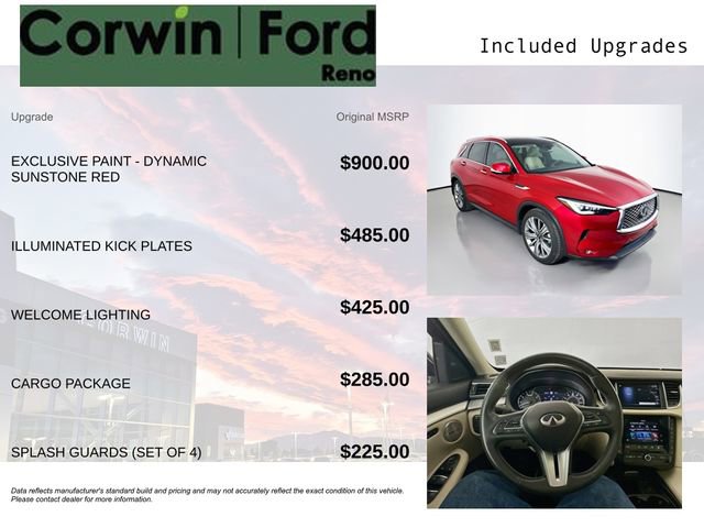 Used 2021 INFINITI QX50 Sensory w/ Cargo Package AWD/4WD image 3