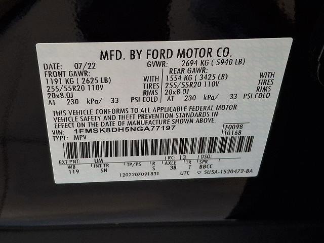 Certified 2022 Ford Explorer XLT w/ Equipment Group 202A image 27