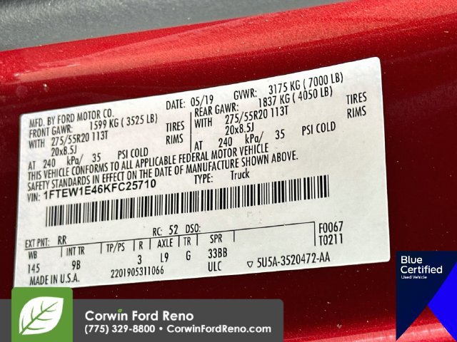 Certified 2019 Ford F150 Platinum w/ Equipment Group 701A Luxury AWD/4WD image 39