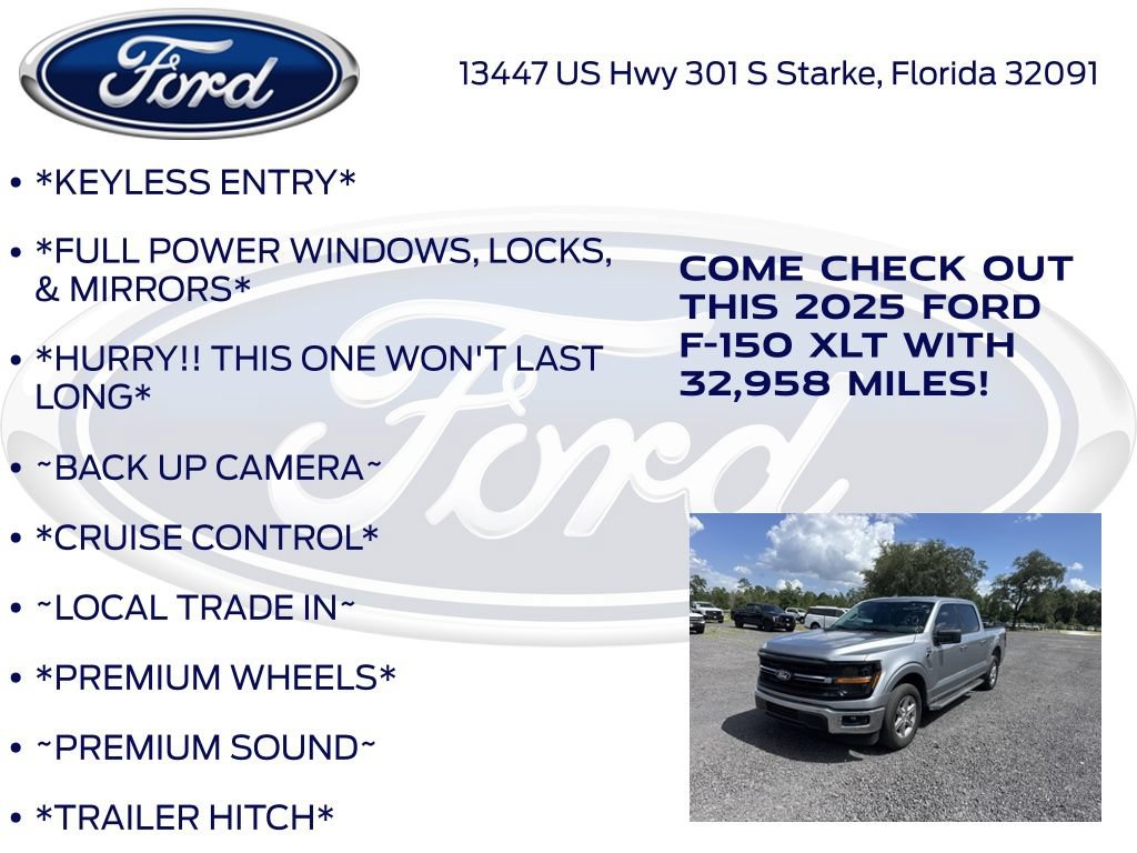 Certified 2025 Ford F150 XLT w/ Equipment Group 301A Standard RWD image 12