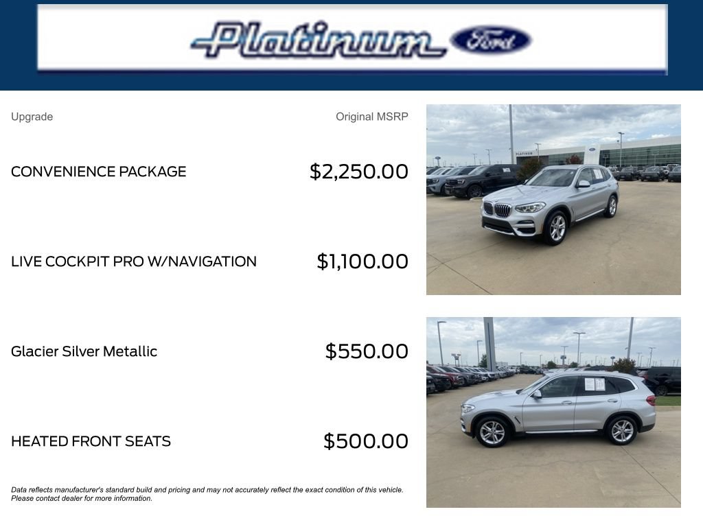 Used 2020 BMW X3 sDrive30i w/ Convenience Package RWD image 11