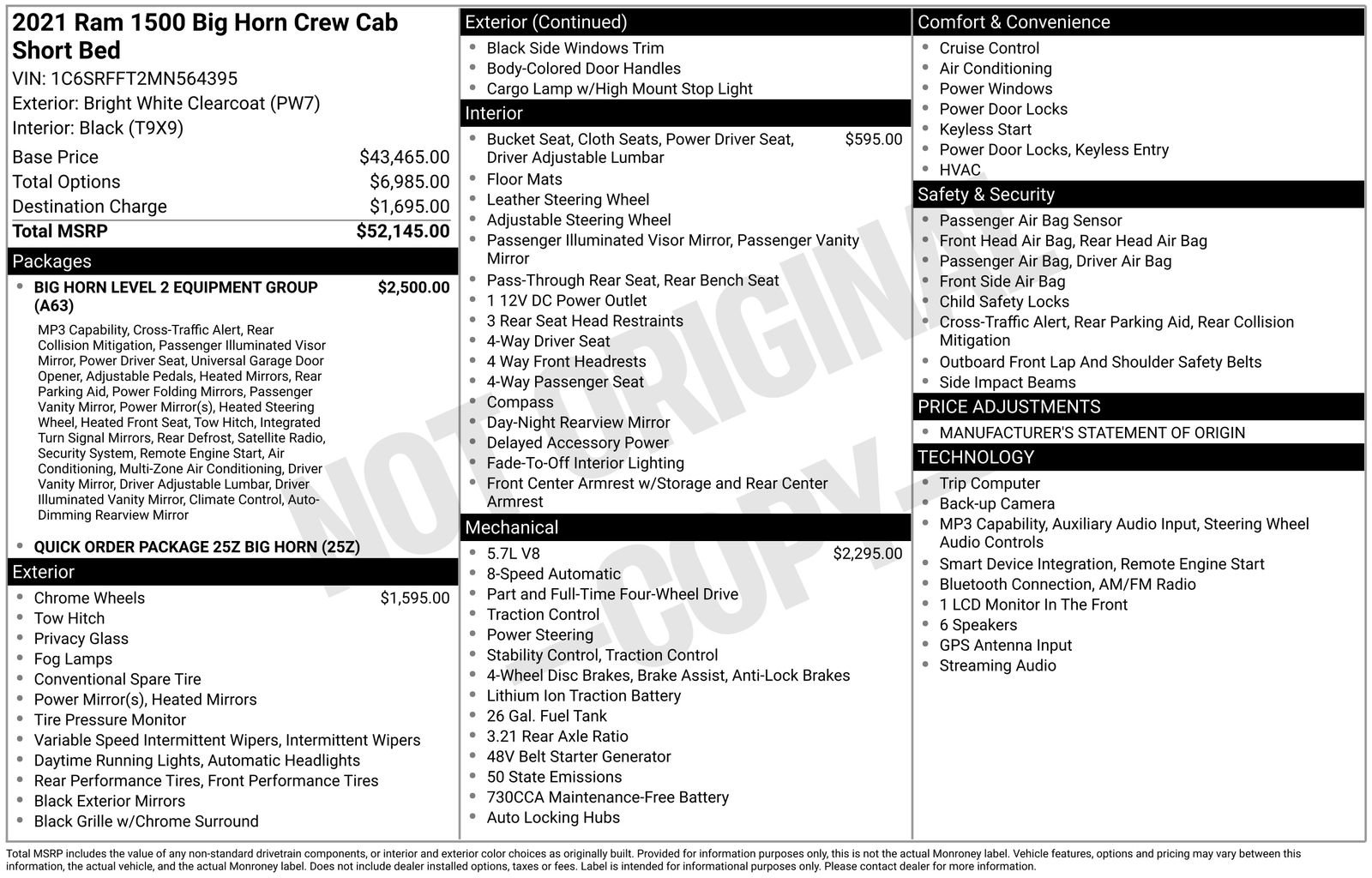 Used 2021 RAM 1500 Big Horn AWD/4WD image 4