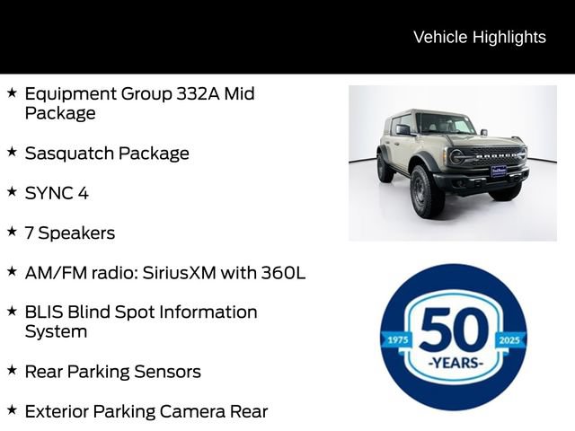 Certified 2025 Ford Bronco Badlands w/ Sasquatch Package AWD/4WD image 11